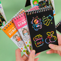 Children's DIY Scratch Art Book Creative Colorful Doodle Book Kindergarten Art Supplies Wholesale St