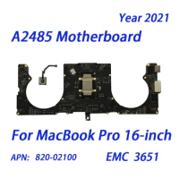 Tested For Macbook Pro A2485 EMC3651 Logic Board 16" 8GB 16GB i5 i7 Motherboard 820-02100