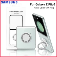 Original Samsung Galaxy Official Clear Gadget Case for Z Flip5 Fold Buckle Link Z Flip 5 Transparent Cover