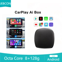 wireless carplay adapter Compatible apple carplay android auto Wired to wireless android ai box multiple mode app store Netflix