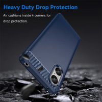 For Sony Xperia 5 V Case for Sony Xperia 5 V III Cases Shell Shockproof Bumper Carbon Fiber Silicon Cover for Sony Xperia 5 V 5G