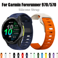 Dây đeo silicon, cho Garmin Forerunner 970 / 570, Kích thước 47mm và 42mm, Vòng đeo tay thể thao