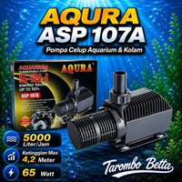 AQURA HITAM ASP 107A 107 A Mesin Pompa Celup Kolam Ikan Filter Aquarium Aquascape Air Terjun Hidropo