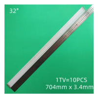 10 Pieces/lot 32"32 inch CCFL lamp backlight tube 704mm(70.4CM)*3.4mm with holder 715mm for sharp monitor TV LCD backlight