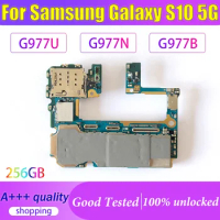 Good Tested Mainboard For Samsung Galaxy S10 5G G977B G977N G977U Motherboard Unlocked Logic Board 256GB 8GB RAM Exynos System