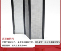 公司貨免運 附發票 金剛網折疊紗門推拉防蚊貓狗帶鎖防盜隱形鋁合金鋼網紗窗門不銹鋼-快速出貨