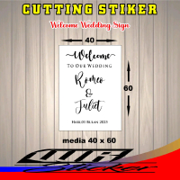 stiker welcome to our wedding dign stiker wedding