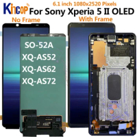 For Sony Xperia 5 II LCD Display with fram Touch Screen Digitizer For Sony Xperia 5 II display SO-52A, XQ-AS52, XQ-AS62, XQ-AS72