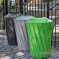 戶外鋼制垃圾桶 商場果皮箱 室外個性造型垃圾箱單桶 可定制生產 交換禮物全館免運