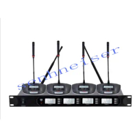 4 Channel Wireless Conference Microphone System Professional Microphone 4 Channel Dynamic