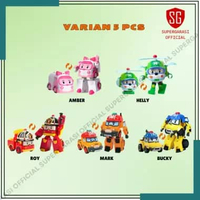 Robot car mainan figure robocar poli satuan per pcs 5Pcs