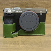 PU Leather Half Base Case Cover for Sony A7CII A7CM2 A7C Mark II Protector Shell For Alpha 7C II Camera