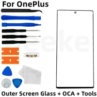 Outer Screen Glass Lens + OCA For OnePlus 5 6 7 7T 8 9 10 11 12 Pro 10T 10R 11R Front LCD Display Touch Panel + Replacement Kits