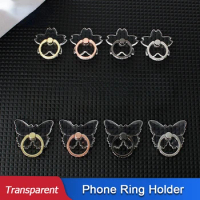 Universal Mobile Phone Holder 360° Degree Rotation Diamond Cell Phone Ring Holder Stand Transparent Holder for Iphone 11 12 MAX