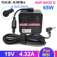 Original DELTA ADP-65GD D Power Adapter 19V 3.42A 65W 4.5x3.0mm For MSI Modern 15 MS-1552 Modern 14 Laptop Charger S930401922D04