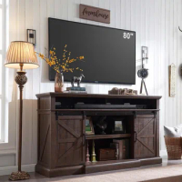 TV Stand, for 80 Inch TVs, 39" Tall Entertainment Center, Large Media Console Cabinet, Adjustable Shelves, TV Stands