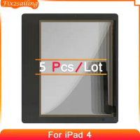 5pcs For iPad 4 A1458 A1459 A1460 Outer LCD Touch Screen Digitizer Front Glass Panel Replacement 100% Tested
