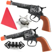Festival Cosplay Party Western Cowboy Gun Props Children's Toy Gun Plastic Revolver Clothing Accessories Gifts