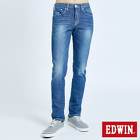 EDWIN 503 EDGE 窄直筒牛仔褲(綠色袋花)-男款 拔淺藍 SLIM