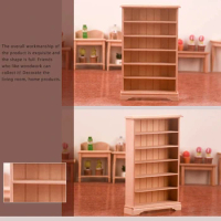 1:12 Dollhouse Miniature Bookshelf Bookcase Storage Cabinet Locker Ornament Furniture Model Decor Toy