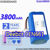 Replacement Battery High Capacity Batteries 3800mAh For Ecovacs Deebot CEN661/CEN540/CEN546/CEN553 Vacuum Robot