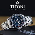 TITONI 梅花錶 SEASCOPER 600米深潛系列潛水機械錶 42mm 藍色 83600S-BE-255
