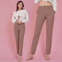 【STL】韓國瑜珈 涼感 女 City Brookyln 運動機能 修身 挺磅 加長+7cm 直筒 長褲(楓糖玫瑰MapleSugar)