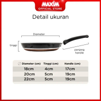 Maxim Venice Wajan Teflon Anti Lengket 24cm Frypan