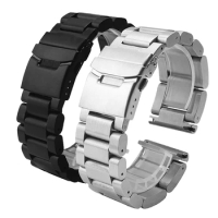 Solid Thickening Stainless Steel Watch Band for Panerai Diesel Luminox Waterproof Men's Watch Straps 22mm 24mm 26mm Bracelet