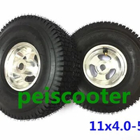 11x4.0-5 wide tyre hub wheel for wheelchair motor DIY and mobility scooter motor phub-11wt