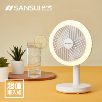 【SANSUI 山水】USB充電式LED驅蚊DC風扇 充電風扇(SHF-M72)