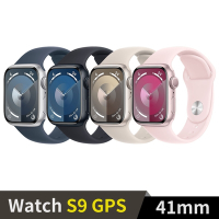 Apple Watch S9 GPS 41mm 鋁金屬錶殼搭配運動型錶帶