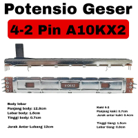 Potensio Geser 12.8cm kaki 4-2 10k potentio mixer stereo body lebar