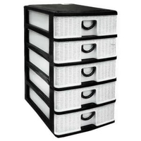 ลิ้นชักเล็ก ลายหวาย 5 ชั้น 25x34x44 ซม.