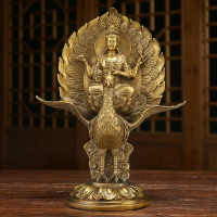 孔雀大明王純銅擺件銅工藝品家里用客廳密宗佛母佛堂供奉佛像神像