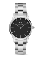 Daniel Wellington Iconic Link 28mm Watch Black dial Link strap Sliver Female watch Ladies watch Watc