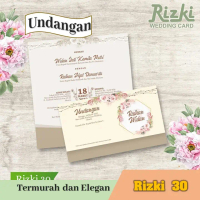 (50 Pcs) Undangan Pernikahan  Murah  Rizki 30 Plastik Cards