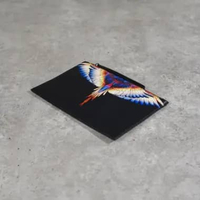 Tas MARCELO BURLON WINGS NAVY ORANGE BLACK CLUTCH WITH HANDLE 100% ORIGINAL 29X19CM