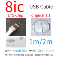 100pcs/Wholesalelots 1m/3ft 8ic E75 Chip Sync Data USB charger Cable for Foxconn With new packaging box