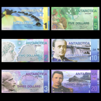 Antarctican Dollar 1 2 3 5 10 20 Dollars Polymer Banknotes The South Pole Uncurrency Commemorative Notes