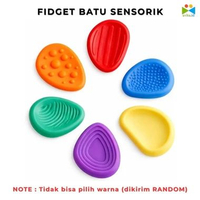 Mainan Sensori Batu Silikon Anak | Silicone Sensory Stones | Mainan Edukasi Tekstur Montessori untuk