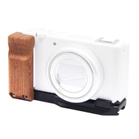 FEICHAO ZV1 L-plate Bracket Quick Release Plate Wooden Handle Grip For Sony ZV1 ZV1II ZV-1F Camera Photo Video for Arca Tripod