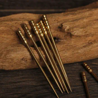 5cm Agarwood Strip Smoke Insert Copper Needle DIY Incense Way Air Fumigation Punch Needle Jack Fire Insulation Incense Needle