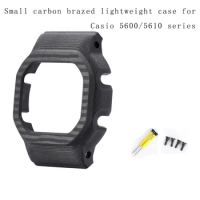 Carbon fiber watch case For Casio DW5600/GW-B5600 Small Square waterproof watchband Series Modified Men's Resin black Silicone