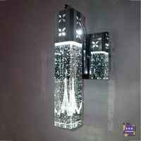 壁燈 簡約新款LED水晶壁燈氣泡水晶柱床頭燈客廳壁燈汽泡柱鏡前燈T 雙十一購物節