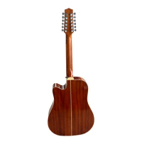 All Mahogany12 String Electric Acoustic Guitar String Instrument For
