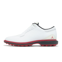 Nike 高爾夫球鞋 Jordan ADG 5 男鞋 白 紅 黑 軟釘 緩震 高球 皮革 FQ6642-103