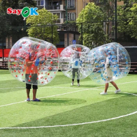SAYOK Inflatable Bumper Bubble Soccer Ball 0.8mm PVC Inflatable Human Hamster Body Zorb Ball for Adults Teens Outdoor Game