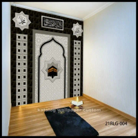 New Wallpaper Dinding 3D Custom Islami Mihrab Masjid (21Rlg-004) Best Seller