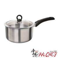 《掌廚HiCHEF》316不鏽鋼 單柄湯鍋18cm(人體工學/鍋內刻度/電磁爐適用)